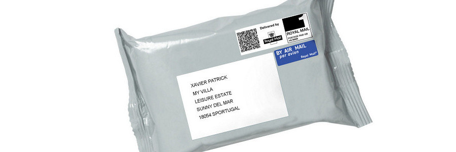 Tamperproof postal bag with forwarding address
