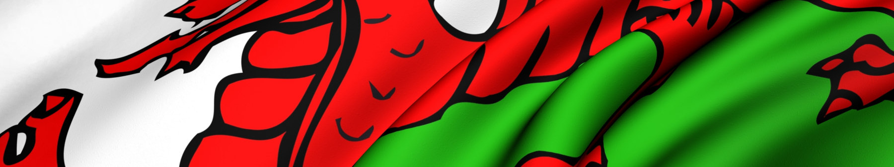 Welsh dragon flag - virtual addresses in Wales